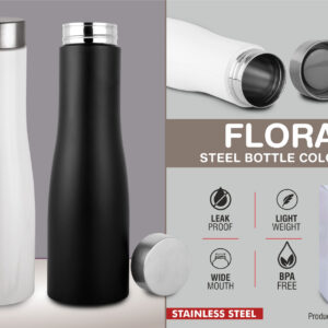 Flora Steel bottle Colored