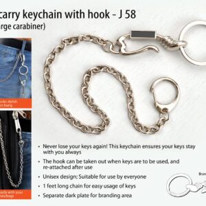 Easy carry key chain with hook