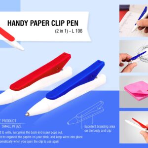 Handy Paper clip pen 2 in 1