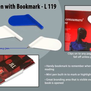 Mini Pen with Bookmark