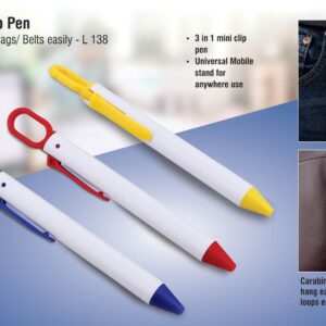 Mini clip pen Hang to bags belts easily