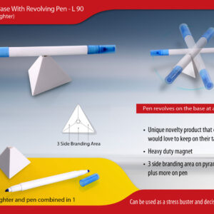 Pyramid stand with Revolving pen & highlighter