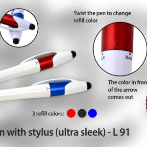 Twisty 3 refill pen with stylus ultra sleek