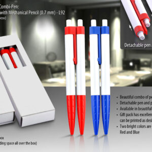 Combi Set of Pen with mechanical pencil