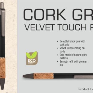Cork grip velvet touch pen