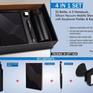Stainless Steel bottle metal pen Silicon mobile stand