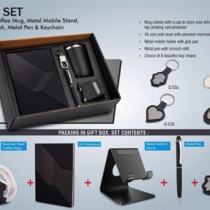 Set foggy ss coffee mug metal pen