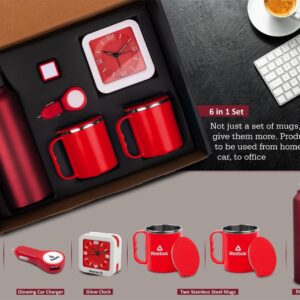 Set steel water bottle silicon mobile stand