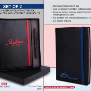 Laser engrave color notebook
