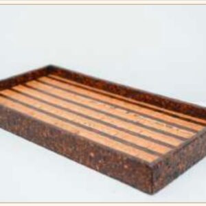 CORK STRIPED TRAY