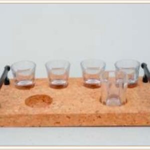 CORK SHOT GLASSES TRAY 9C23420