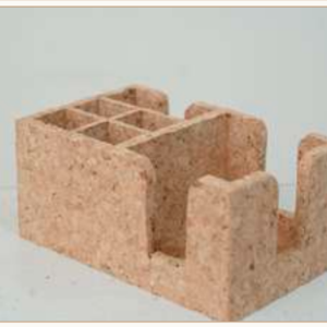 CORK MULTIPLE COMPARTMENT BAR CADDY
