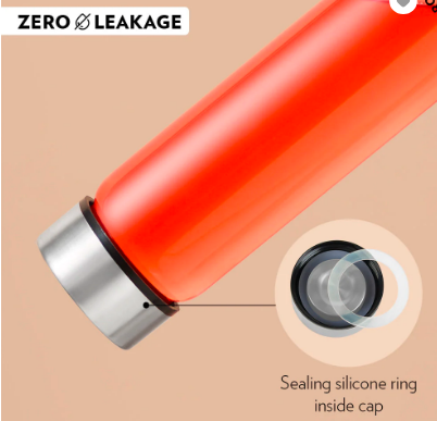 NEO GLASS BOTTLE WITH SILVER SS LID BOROSIL - Image 5