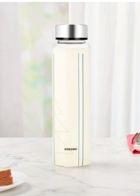 SINTRA CRYSTO Wide Mouth Bottle Silver SS Lid – DECAL BOROSIL - Image 2
