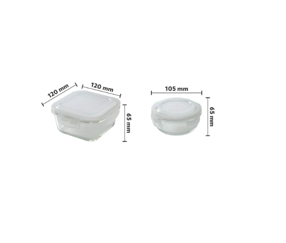 MICROWAVABLE GLASS LUNCH BOX (DAISY) - Image 2