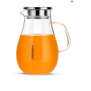 Borosil Vision Juice & Water Jug w steel lid