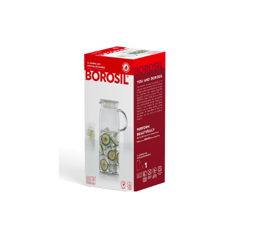 Borosil Marina Jug w glass handle - Image 5