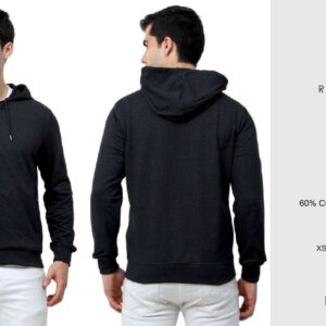 Rare Rabbit Black Melange Hoodie