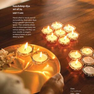 Glass Diya Gift Set
