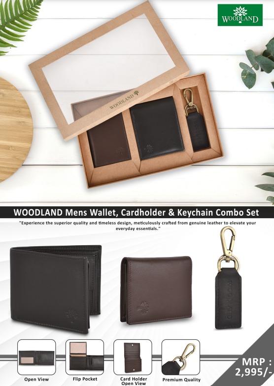 Woodland wallet & accessories combo for business gifts Bangalore