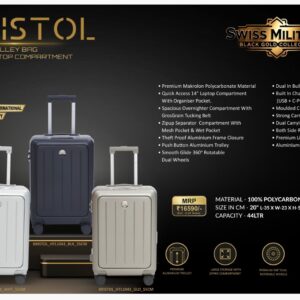 Swiss Military Bristol Luxury trolley bag for business gifts Bangalore