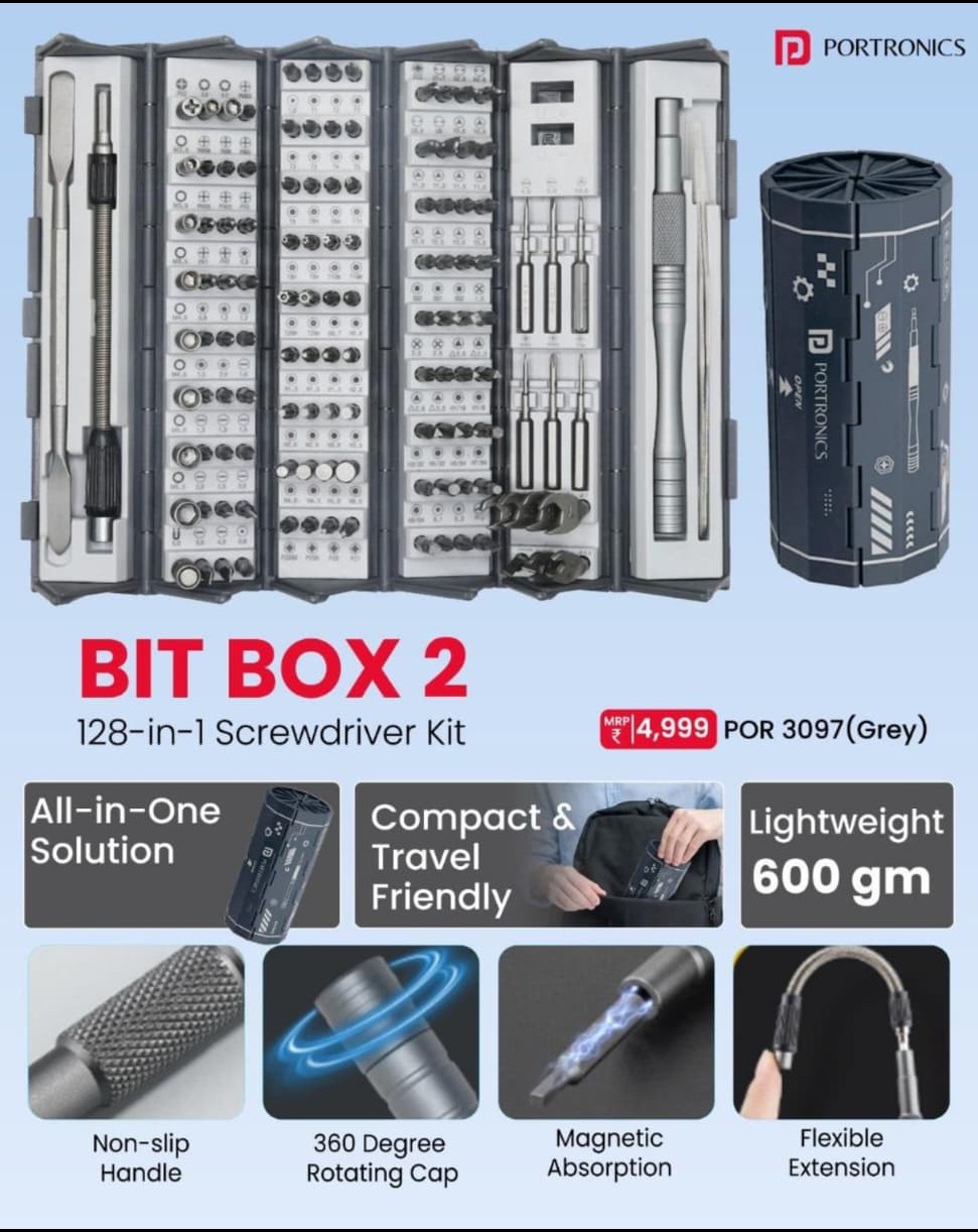 Portronics - 128-in-1 Screwdriver Kit for Tech Staff Gifts Bangalore