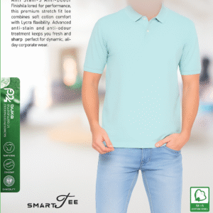 Duke Urban iP68 Smart Polo Tee in Pine Green color – Premium 95:5 Cotton Lycra polo t-shirt with anti-stain, anti-odour, quick-dry fabric, perfect for corporate wear and casual style in bangalore and all over India