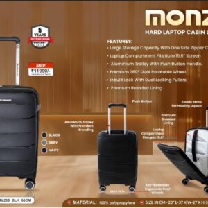 Swiss Military Monza Cabin Luggage for Vacation Gifts Bangalore