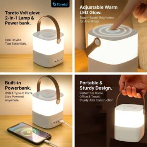toreto voltglow 2 -in-1 lamp powerbank corporate gift