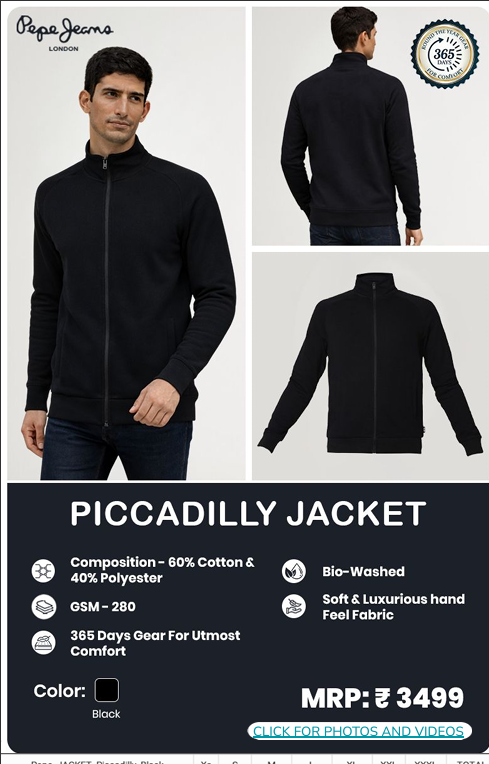 Pepe Jeans PICCADILLY Jacket – premium jacket corporate gift bangalore